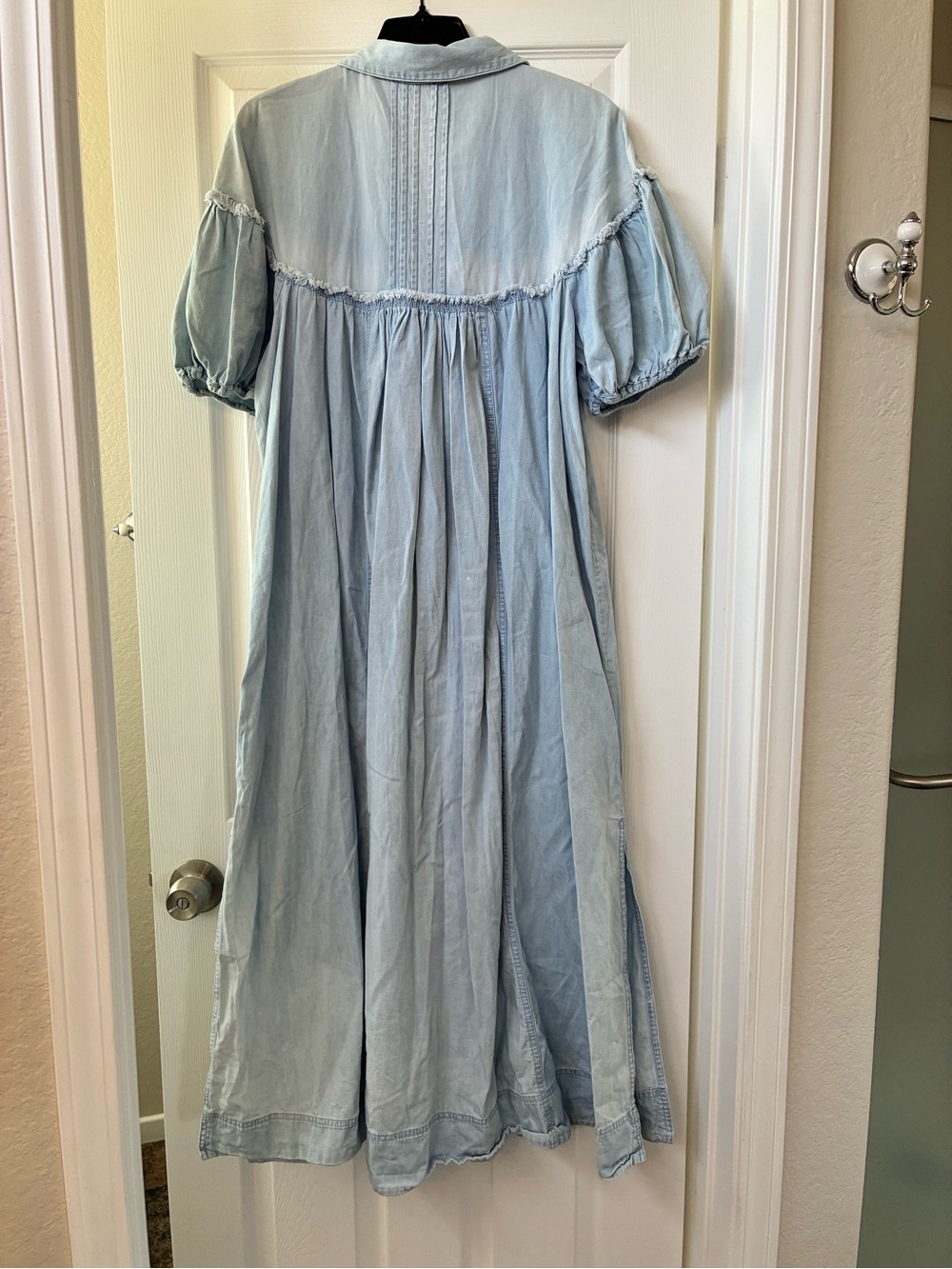Free People Light Wash Denim Midi Dress - Picture 3 of 6